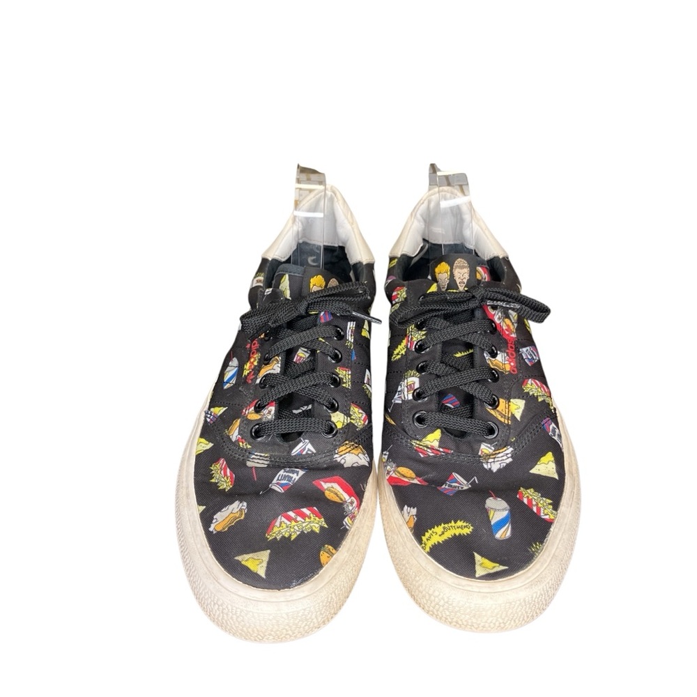 Adidas 3MC x Beavis and Butthead Men’s 11.5 Black AOP 2018‎ Sneakers Skate Shoes